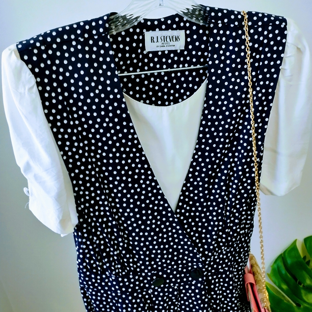 Vintage R.J Stevens Polka-dot Dress - Picture 7 of 13